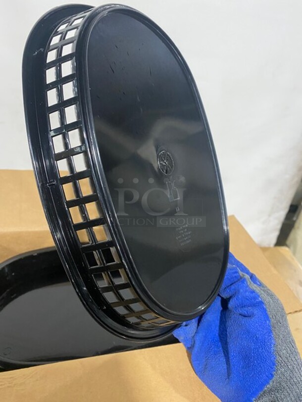 New In Box! Table Craft Black Poly Oval Fast Food Basket! MODEL 1076BK - Image 5 of 7