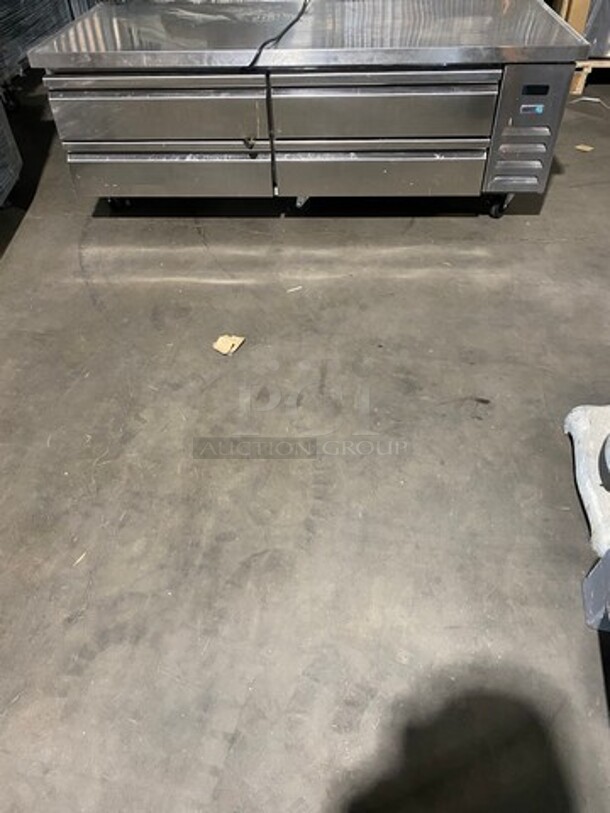 SLIGHTLY USED! LATE MODEL! 2022 Asber Commercial Refrigerated 4 Drawer Chef Base! All Stainless Steel! On Casters! POWERS ON, DOES NOT GET DOWN TO TEMPERATURE! Model: ACBR72HC SN: 8102599613 115V 60HZ 1 Phase - Image 1 of 8