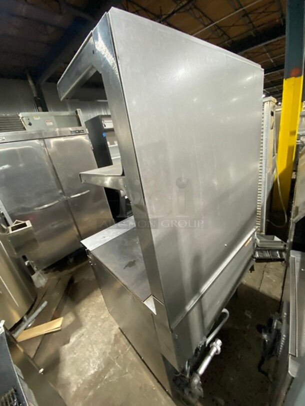Vulcan Commercial French Top/ Hot Plate Stove! With Raised Back Splash With Double Overhead Shelf! With Oven Underneath! All Stainless Steel! On Legs! MODEL GH30 SN:481609310 - Image 4 of 11
