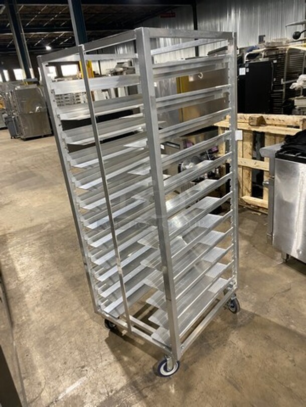Channel Metal Commercial Pan Transport Rack! On Casters! Model: AUR12 - Image 3 of 5