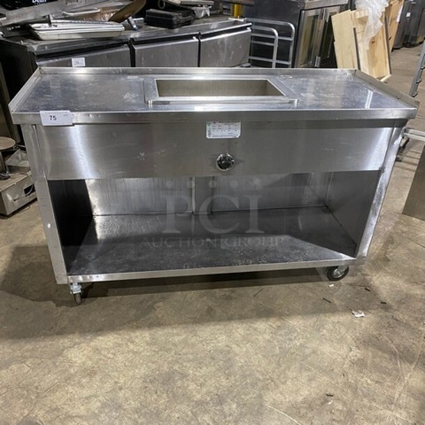 WIN Commercial Heated Food/ Soup Serving Steam Table Station! With Storage Space Underneath! All Stainless Steel! On Casters! Model: WBHT100 SN: N0JA72125 208V 60HZ 1 Phase - Image 1 of 8