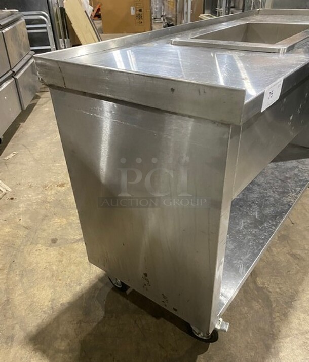 WIN Commercial Heated Food/ Soup Serving Steam Table Station! With Storage Space Underneath! All Stainless Steel! On Casters! Model: WBHT100 SN: N0JA72125 208V 60HZ 1 Phase - Image 2 of 8