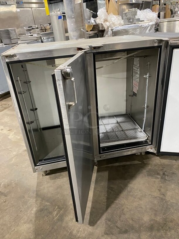 Glastender 2 Door Bar Back Cooler! With Poly Coated Racks! All Stainless Steel! On Legs! Model: NPT52L6SNH(LL/RR) SN: 134125922N 115V 60HZ 1 Phase - Image 5 of 8