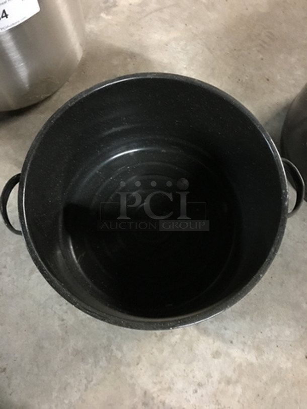 Black Coated Stock Pots! With Handles! With Lids! 2x Your Bid! - Image 3 of 5