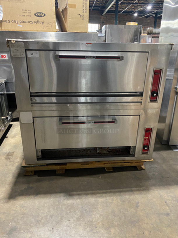 Hobart Commercial Natural Gas Powered Double Deck Pizza/ Baking Oven! All Stainless Steel! Model: HGS030T SN: 541003229