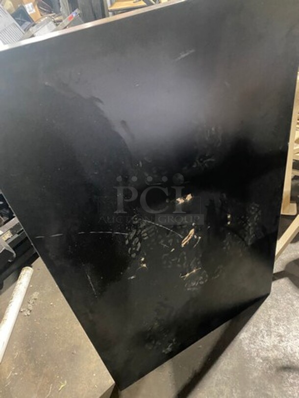 Black Rectangular Table! With Black Metal Base! 5x Your Bid! - Image 6 of 11