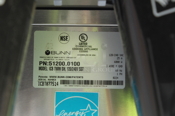 BRAND NEW SCRATCH & DENT! Bunn 51200 ICB Infusion Series Stainless Steel Twin Automatic Coffee Brewer - Image 7 of 7