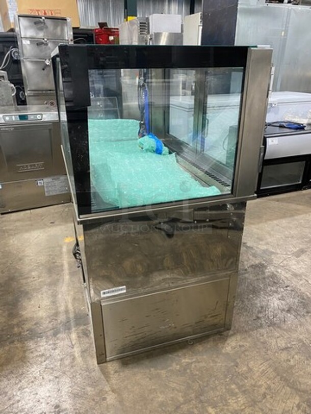 GREAT! NEW! RPI Commercial Refrigerated Show Case Merchandiser! With Rear Access Doors! Stainless Steel Body! With Legs! Model: VICD320RSQSC SN: 02163869 115V 60HZ 1 Phase - Image 4 of 11