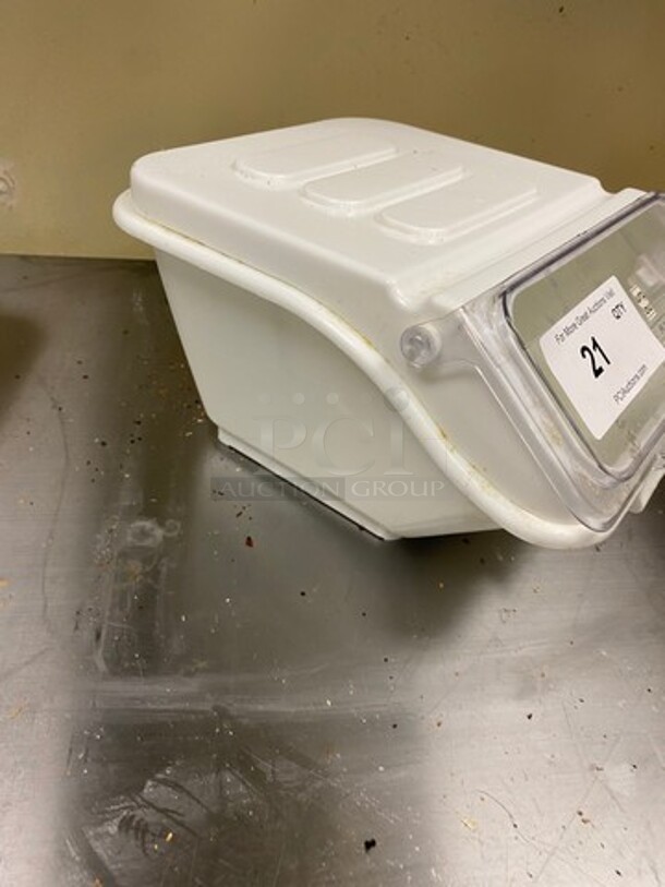 ALL ONE MONEY! Bakers Mark Countertop White Poly Ingredient Bin! - Image 3 of 6