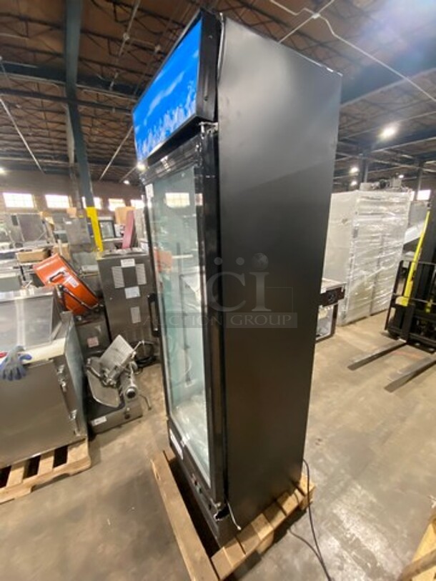 SCRATCH-N-DENT! Avantco Commercial Single Door Reach In Cooler Merchandiser! With View Through Door! Model: 178GDC15HCB SN: 7629310421082430 - Image 2 of 12