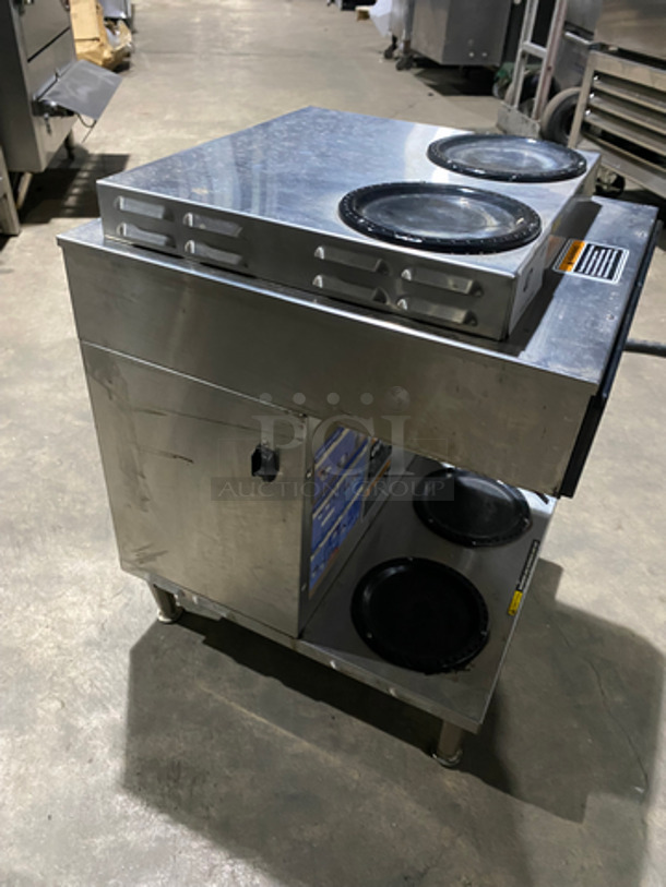 Bunn Commercial Countertop Dual Coffee Brewing Machine! With 4 Coffee Pot Warming Stations! All Stainless Steel! On Small Legs! Model: AXIOM2/2TWIN SN: AXTN012827 120/208/240V 60HZ 1 Phase - Image 2 of 9