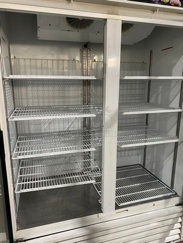 COOL! Turbo Air Commercial 2 Door Ice Cream Freezer! With View Through Doors! Poly Coated Racks! On Casters! Model: TGF49F SN: GF49107011 110/120V 60HZ 1 Phase - Image 5 of 9