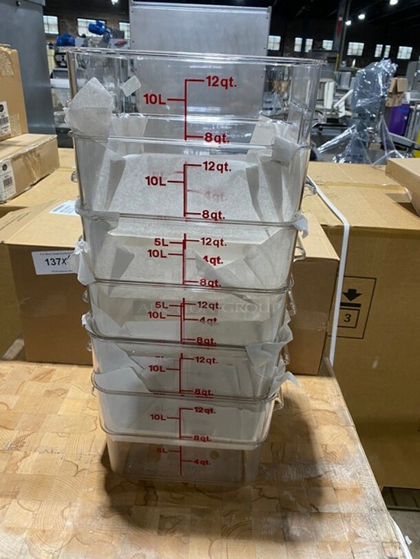 NEW! Cambro 12QT Square Food Storage Container! 6x Your Bid! MODEL 12SFSCW - Image 3 of 9