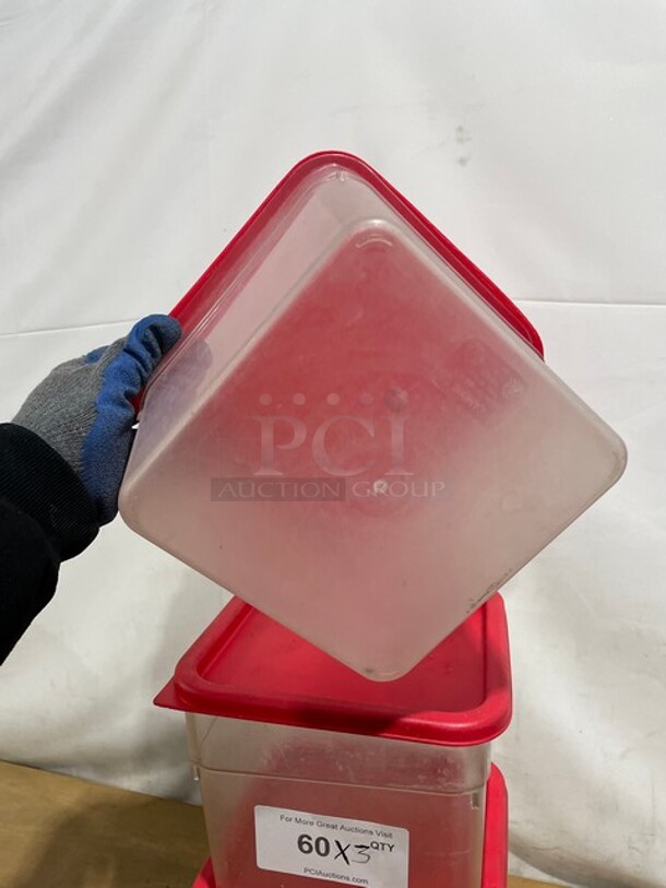 Cambro Commercial Polycarbonate Food Measuring/Storage Bins! With Lids! 3X Your Bid!  - Image 4 of 7