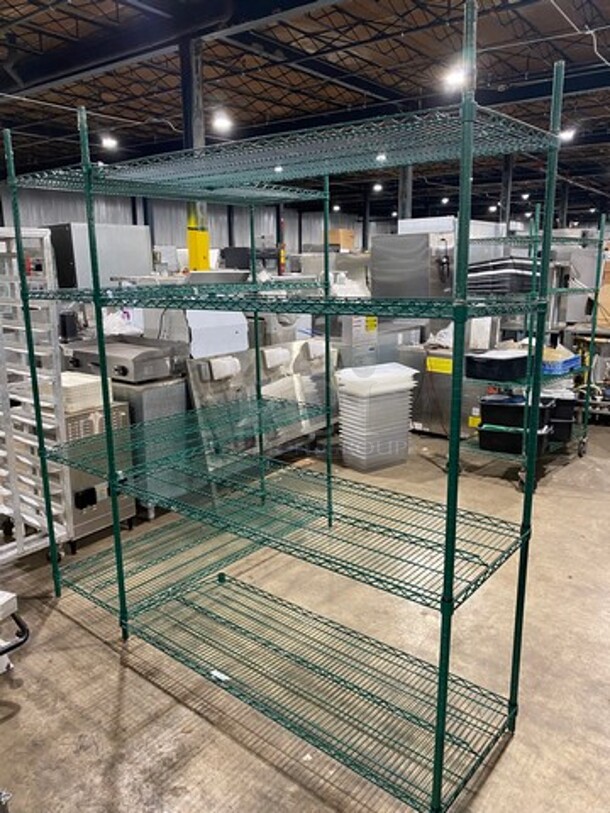 Metro 4 Tier "L" Shaped Shelf! On Legs! BUYER MUST DISMANTLE! PCI CANNOT DISMANTLE FOR SHIPPING! PLEASE CONSIDER FREIGHT CHARGES! - Image 3 of 9
