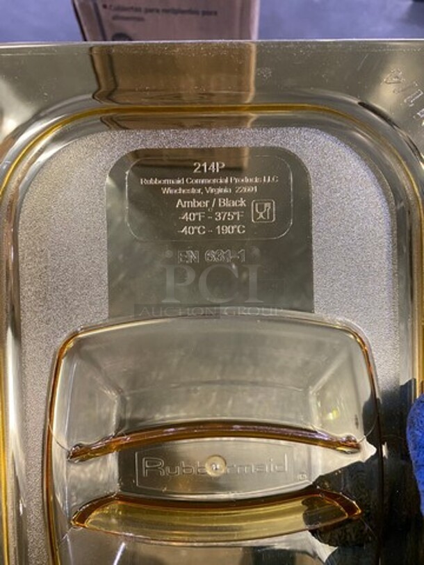 NEW! IN THE BOX! Rubbermaid Yellow Poly 1/4 Size Food Pan Lids! 2x Your Bid! - Image 6 of 7