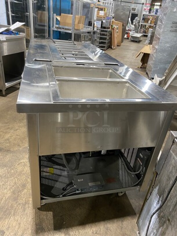 GREAT! NEW! Wells Commercial Drop In Steam Table/ Prep Station Combo! With Storage Space Underneath! All Stainless Steel! On Casters! Model: MOD200TD SN: M2TD0318A0005 208/240V - Image 2 of 11