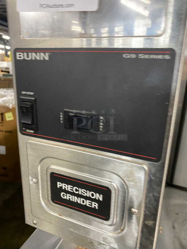 Bunn Commercial Countertop Dual Coffee Bean Grinder! All Stainless Steel! Model: G92HD 120V 60HZ 1 Phase - Image 7 of 8