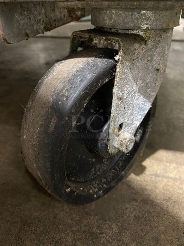 Vulcan Commercial Natural Gas Powered 2 Burner Stove With Flat Top Griddle! Griddle Has Back And Side Splashes! With Oven Underneath! All Stainless Steel! On Casters! Model: 36S2B24GN SN: 481883161 - Image 11 of 12