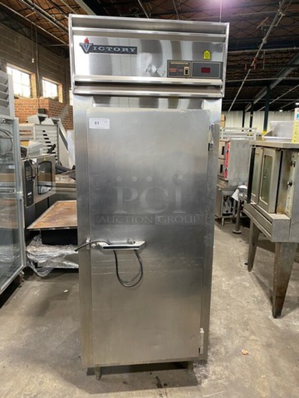 Victory Commercial Single Door Refrigerated Dough Retarder! Can Fit Roll In Rack! All Stainless Steel! On Legs! RACK NOT INCLUDED! Model: RS1DS7EW SN: B0381930 115V 60HZ 1 Phase - Image 1 of 9