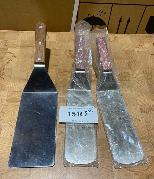 NEW! Stainless Stell Spatulas! 3x Your Bid!