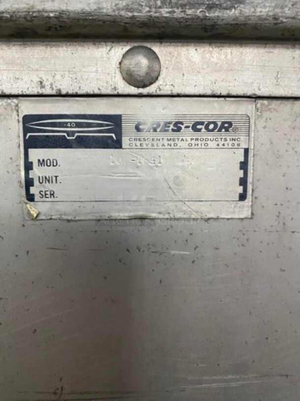 Cres Cor Commercial Food Holding/Transport Cabinet! With Single Door! All Stainless Steel Body! Model 10141! On Casters! - Image 7 of 8