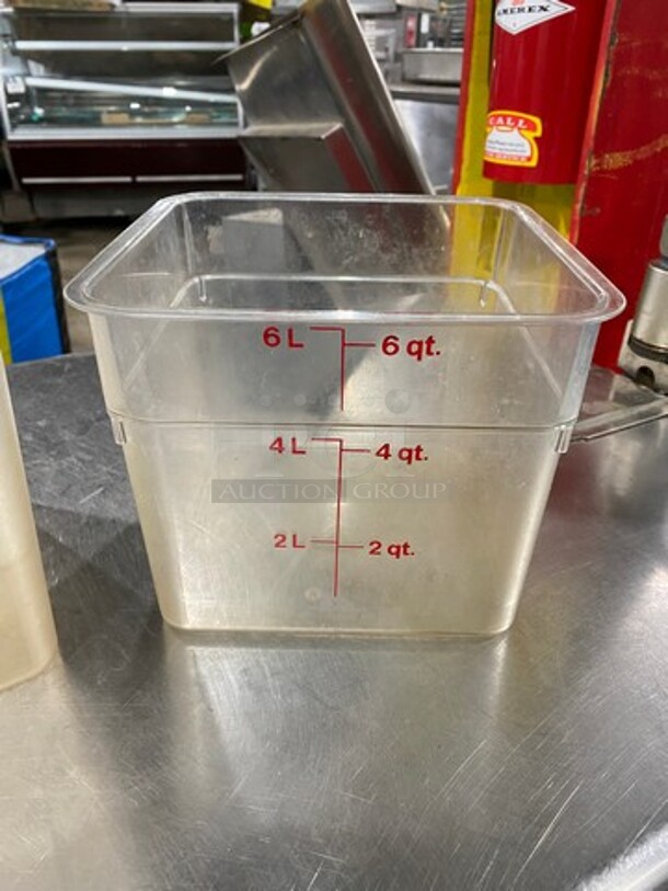 Cambro Assorted Size Clear Poly Food Containers! 9x Your Bid! - Image 4 of 6