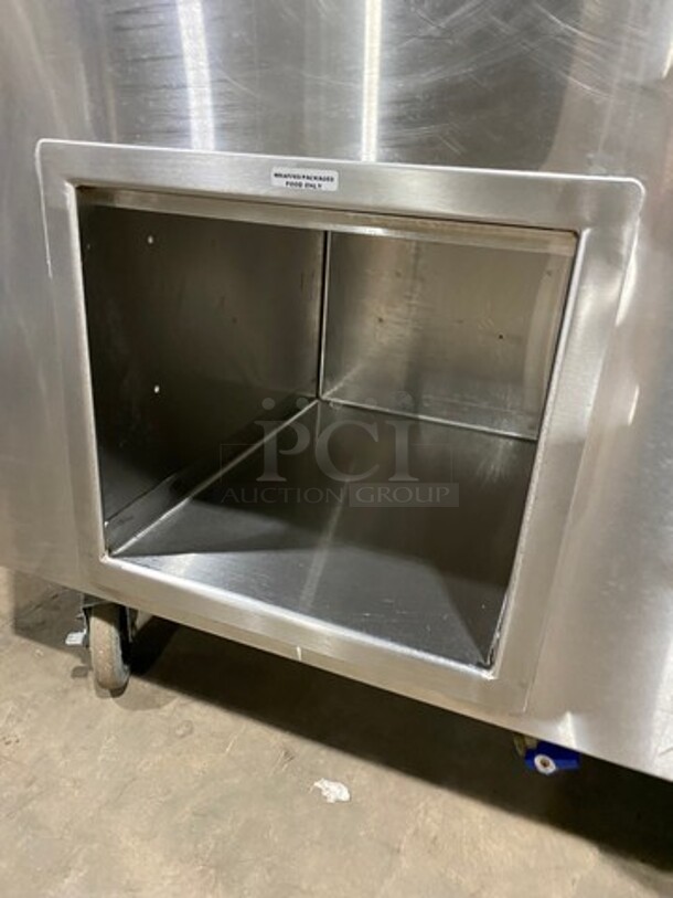 Low Temp Commercial Refrigerated Food Serving Station Counter/ Cold Pan! With Sneeze Guard! Stainless Steel Body! On Casters! Model: 50CFMX SN: L10C33214L 120V 60HZ 1 Phase - Image 7 of 10