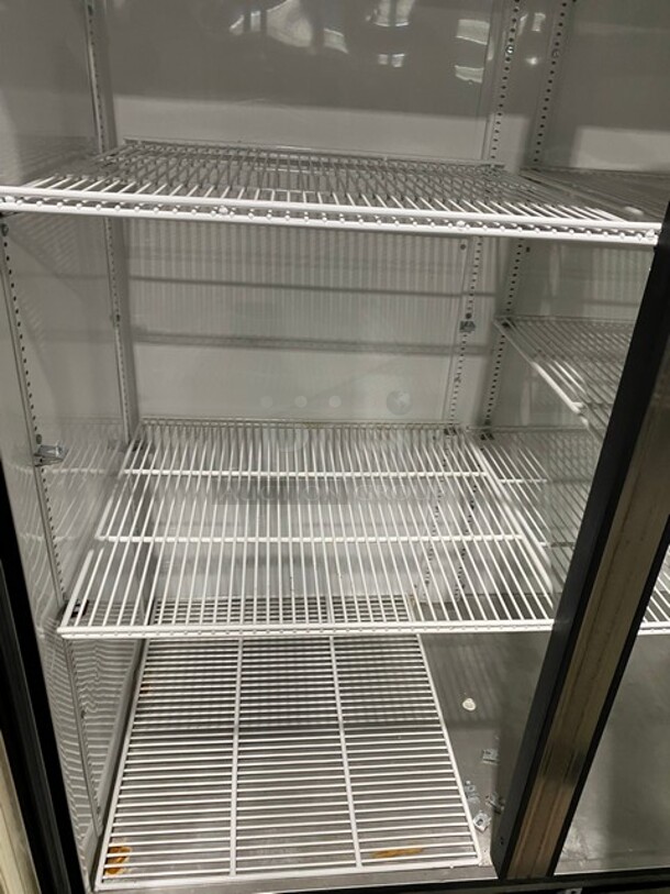 True 2 Door Reach In Cooler Merchandiser! With View Through Doors! With Poly Coated Racks! Model: GDM49 SN:7443316 115V 1PH - Image 7 of 10