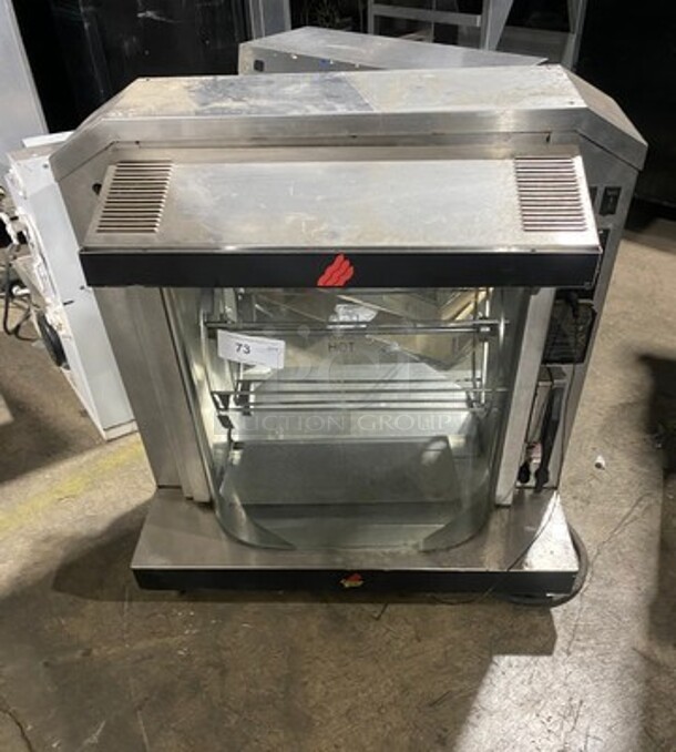 Giles Commercial Electric Powered Countertop Rotisserie Oven Machine! With View Through Front And Back Access Doors! Stainless Steel! Model: CR5 SN: L108059903 208V 60HZ 3 Phase