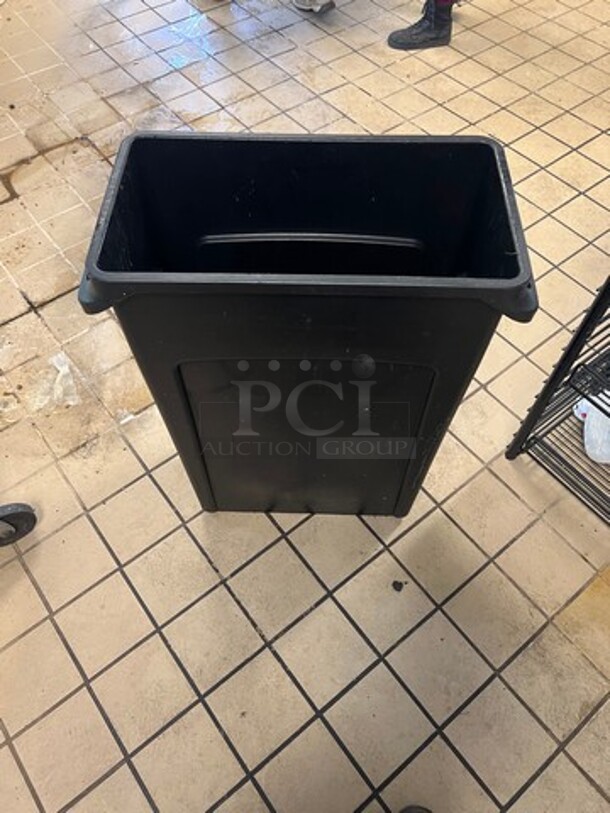 Black Poly Slim Style Trash Bin! - Image 4 of 4