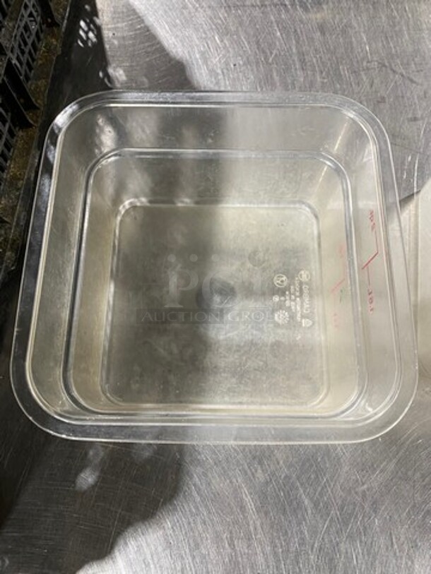 Cambro 2Qt Clear Poly Food Containers! 15x Your Bid! - Image 5 of 7