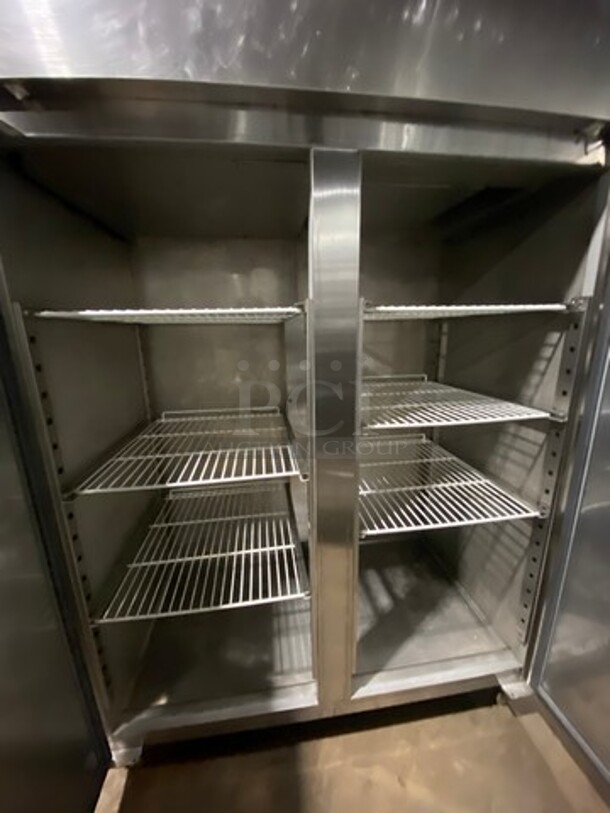 Commercial 2 Door Reach In Cooler! With Poly Coated Racks! All Stainless Steel! On Legs! Model: SFC1200BT SN: ZT33571200003 220V 60HZ 1 Phase - Image 5 of 10