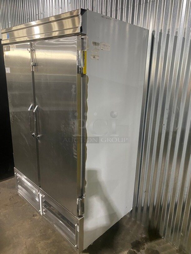 Leader Stainless Steel Commercial 2 Door Reach In Cooler w/ Poly Coated Racks! On Casters! Model ESLR48 S/C SN: NP12M0801A 115 Volts, 1 Phase - Image 2 of 11