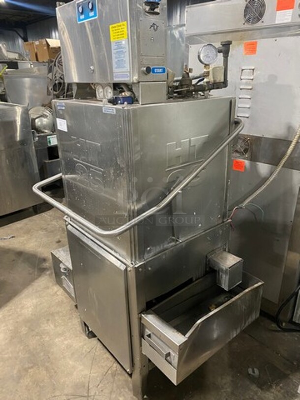 ADS High Temp Upright Pass Through Dishwasher! Model HT25! With Hot Water Booster! Model B13! All S.S.! On Legs!  - Image 2 of 9