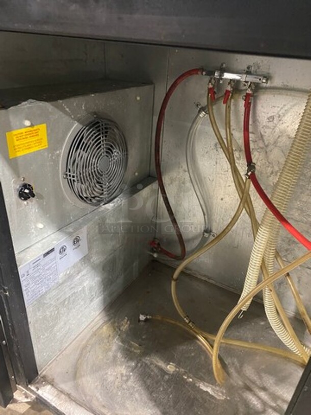 2018 BK Resourses Dual Tower Four Tap Beer Refrigerated Kegerator Cooler! MODEL DBC2269 SN:8101545113 115V 1P - Image 6 of 9