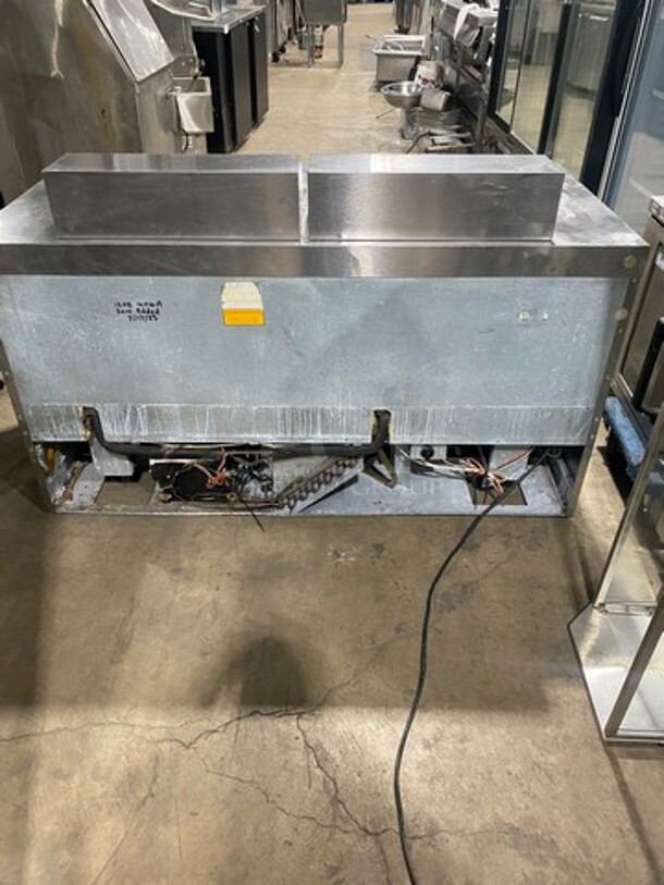 Delfied Stainless Steel Commercial Sandwich Salad Prep Table Bain Marie! With 4 Drawers! On Commercial Castors!   - Image 3 of 11