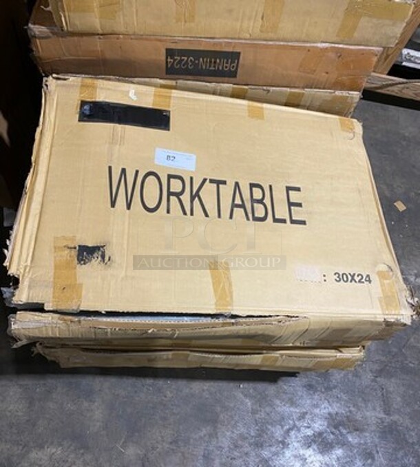 BRAND NEW! IN THE BOX! Solid Stainless Steel Work Top/ Prep Table! With Legs! ASSEMBLY NEEDED! - Image 1 of 4