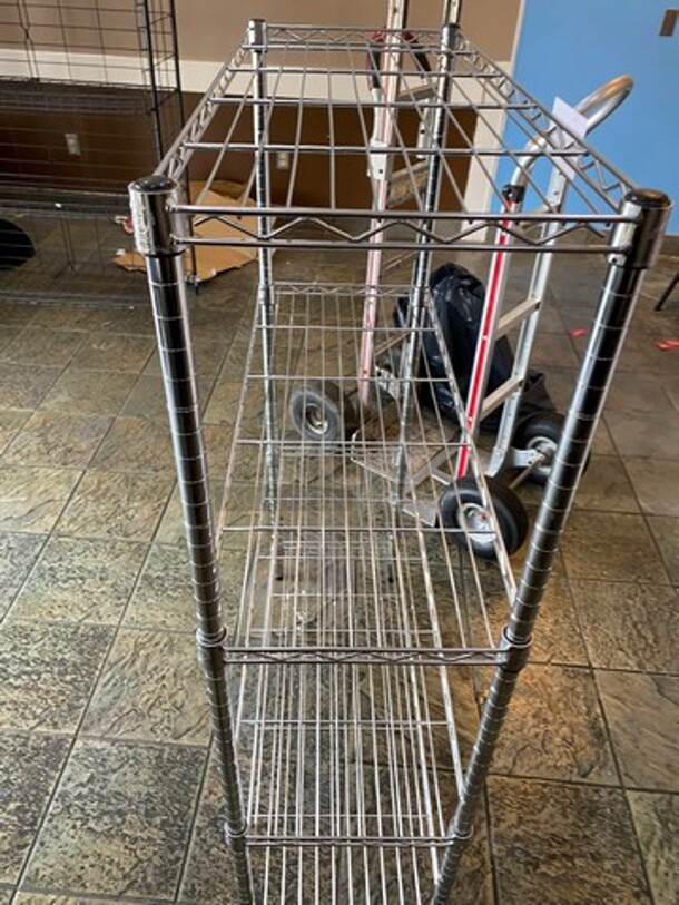 Commercial Metal 4 Tier Shelf! On Legs! BUYER MUST DISMANTLE! PCI CANNOT DISMANTLE FOR SHIPPING! PLEASE CONSIDER FREIGHT CHARGES! - Image 5 of 5
