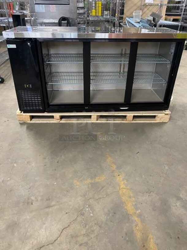 Dukers Commercial 3 Door Bar Back Cooler Merchandiser! Missing Doors! With Poly Coated Racks! Model: DBB72S3 115V 60HZ 1 Phase - Image 1 of 12