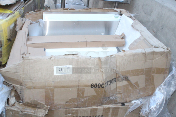 BRAND NEW SCRATCH & DENT! Regency 600CDT36R 16 Gauge 3' Clean Dish Table - Right Drainboard. Box is damaged. May have pieces missing.  - Image 5 of 5