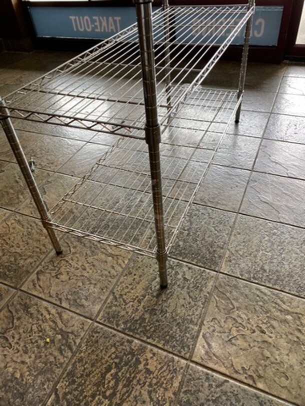 Commercial Metal 5 Tier Shelf! On Legs! BUYER MUST DISMANTLE! PCI CANNOT DISMANTLE FOR SHIPPING! PLEASE CONSIDER FREIGHT CHARGES! - Image 5 of 5