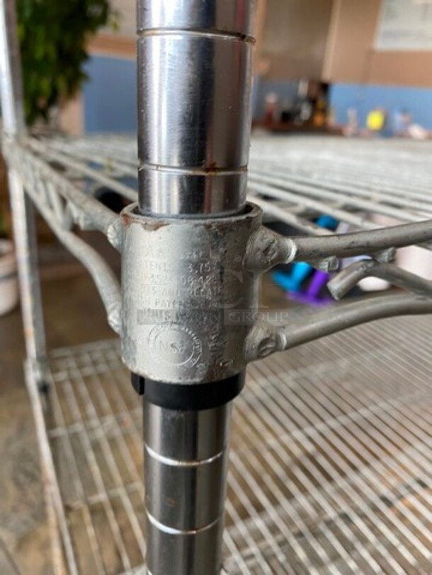 Commercial Metal 4 Tier Shelf! On Legs! BUYER MUST DISMANTLE! PCI CANNOT DISMANTLE FOR SHIPPING! PLEASE CONSIDER FREIGHT CHARGES! - Image 5 of 5