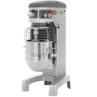 BRAND NEW SCRATCH & DENT! Hobart Legacy+ HL400-4STD 40 Qt. Planetary Floor Mixer with Guard &amp; Standard Accessories - 240V, 1 1/2 hp - See Photos For Damage