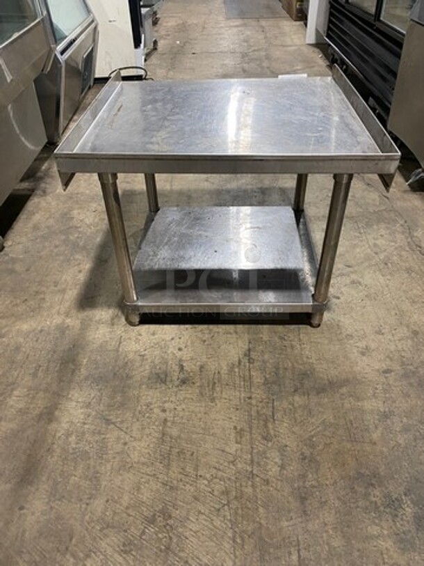 Solid Stainless Steel Equipment Stand! With Storage Space Underneath! On Legs! - Image 3 of 7