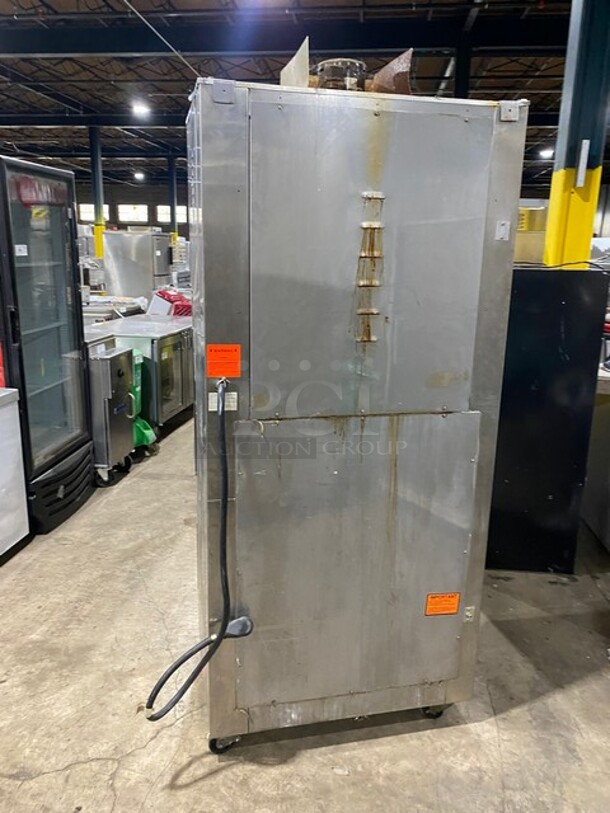 AWESOME! Nuvu Commercial Double Deck Baking Oven/Proofer Combo! With View Through Doors! All Stainless Steel! Model OP2FM Serial 00215468120200010001! 208V 3Phase! On Casters! WORKING WHEN REMOVED! - Image 2 of 11