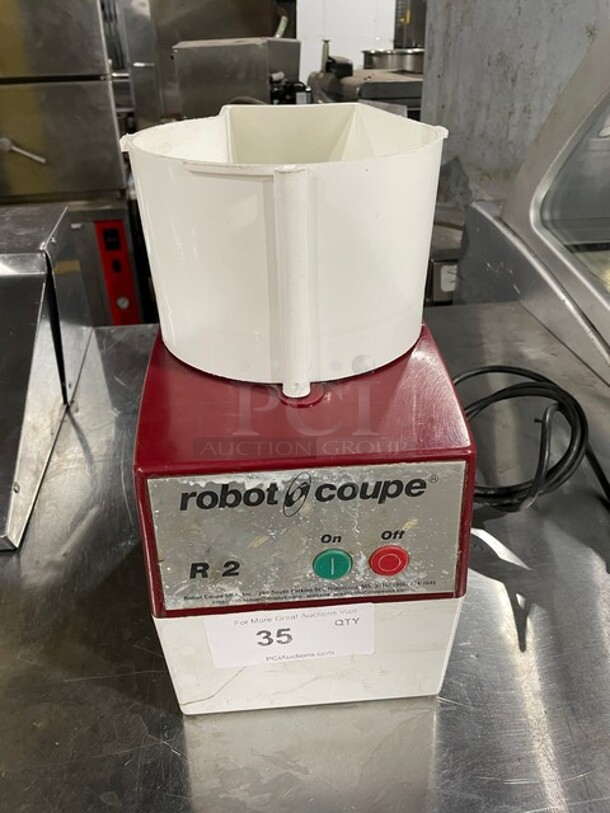 Robot Coupe Commercial Countertop Single Speed Combination Food Processor! 115V! Model: R-2 SN: 230 07230 03! - Image 1 of 8