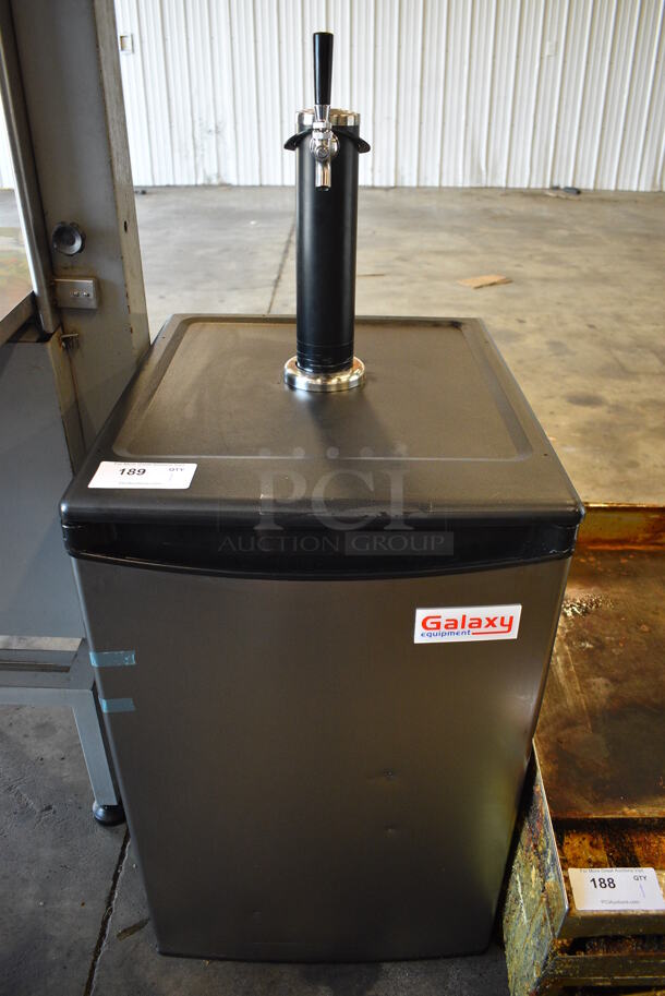 NEW! Galaxy Model 177KEGRTRSS Metal Direct Draw Beer Keg Cooler. 115 Volts, 1 Phase. 21x24x50. Tested and Working!