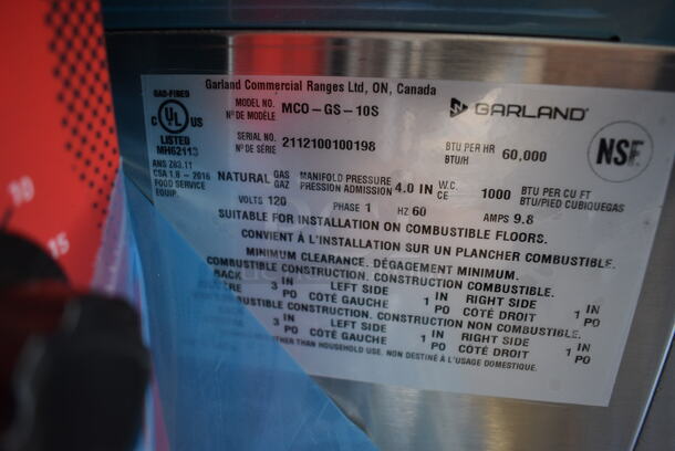 2 BRAND NEW SCRATCH AND DENT! 2022 Garland MCO-GS-10S Master 200 Natural Gas Powered Full Size Convection Ovens w/ View Through Doors, Metal Oven Racks and Thermostatic Controls. 60,000 BTU. 38x38x71. 2 Times Your Bid! - Image 11 of 12