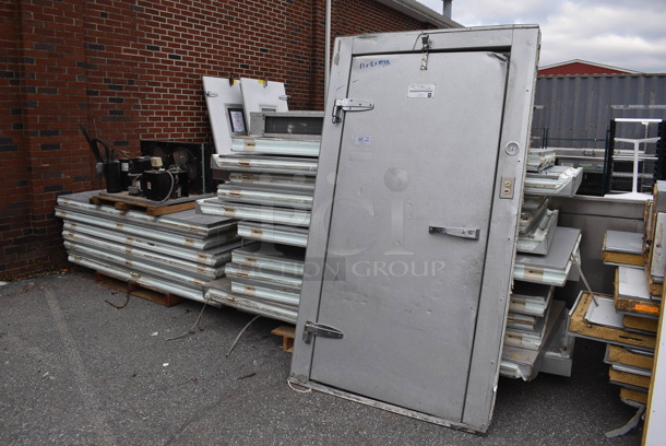 Mr Winter 8'x18'x7.5' Walk In Cooler Box w/ Tecumseh AWA9514ZXNXM 208-230 Volt, 1 Phase Compressor and Bohn SM-1080C 115 Volt, 1 Phase Condener. Does Not Have Floor. Pictures Of Unit Before Disassembly Are Included - Image 3 of 12